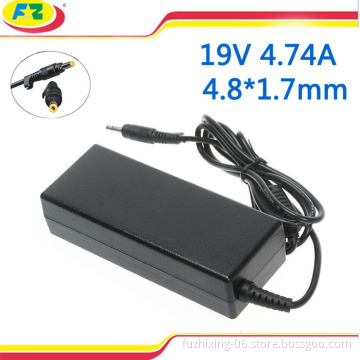 90w laptop ac adapter 19v 4.74a 4.8*1.7mm for hp laptop charger connector